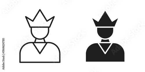 Premium User icons vector silhouette set. thin line icon pack.