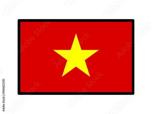 ベトナムの国旗のイラスト素材