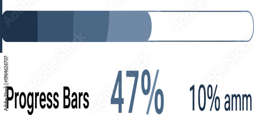 Minimal Progress Bar UI Set Featuring Percentage Loading Indicators, Status Bars, and Modern Dashboard Interface Elements