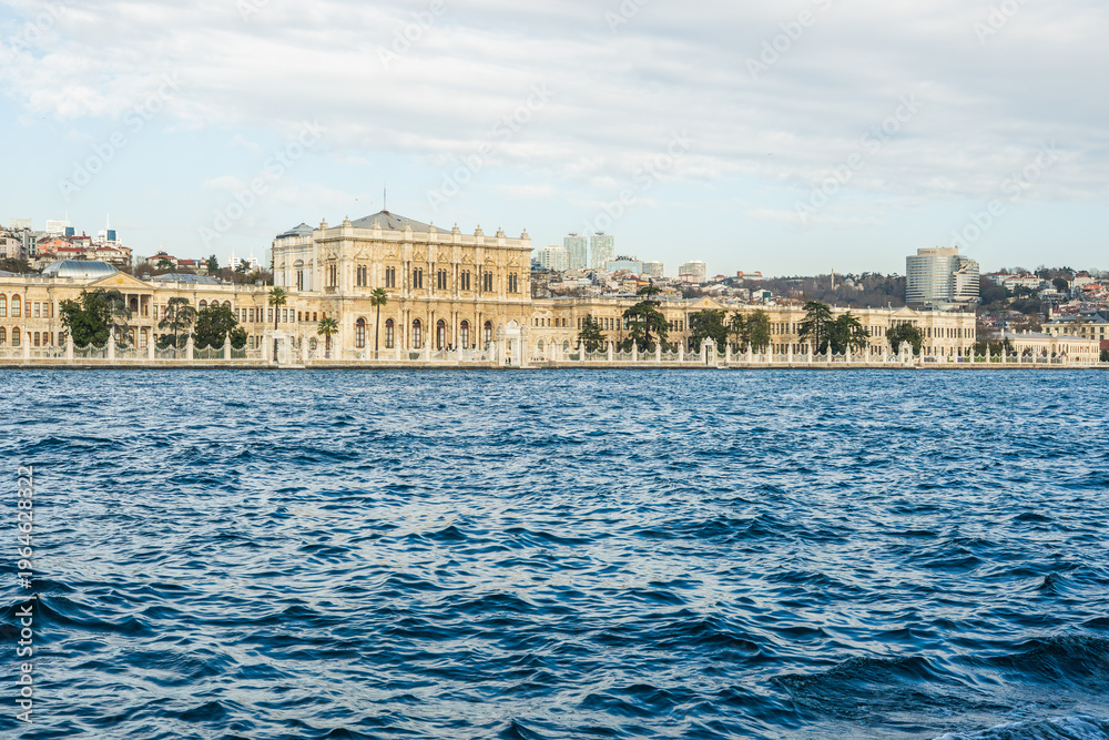 Fototapeta premium Dolmabahce Palace facade along Bosphorus