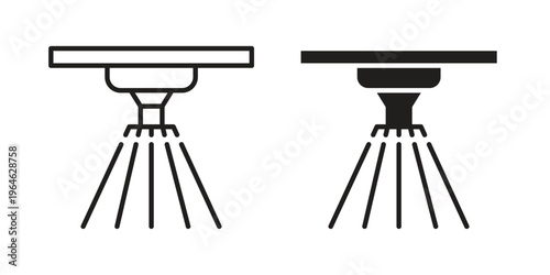 Sprinkler icons vector silhouette set. thin line icon pack.