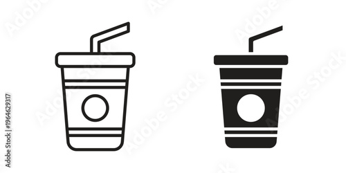 Swoosh Cup icons vector silhouette set. thin line icon pack.