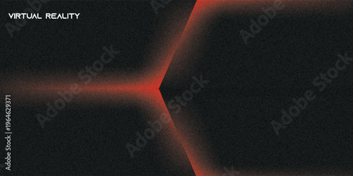 Virtual reality immersive neural simulation display with orange abstract glowing lines. Future digital interface graphic. Technology concept.