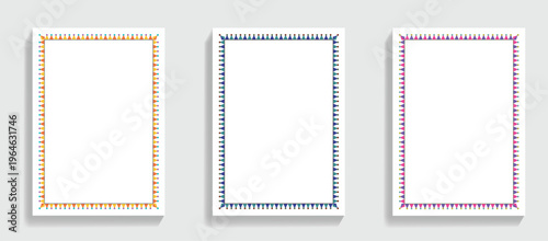 Colorful Decorative Frames With Bunting Borders vector