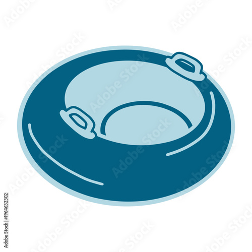 Vector illustration of an inflatable beach children's swimming ring Основные RGB