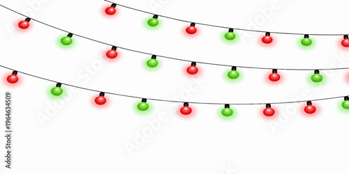 Abstract Christmas tree decorations on white background