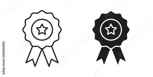 Bilde på lerret Badge icons linear icon
