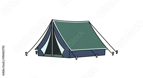 tourist tent on white background