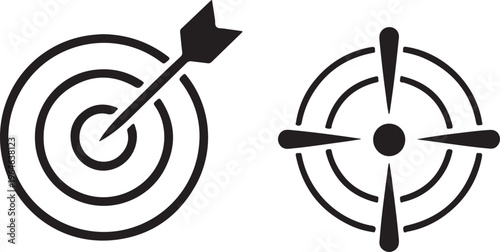 Target with arrows hitting bullseye symbolizing success and achievement