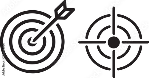 Target with arrows hitting the center symbolizing success accuracy and business goals