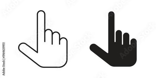 Cursor icons linear icon. Line with Editable stroke. monochrome icon