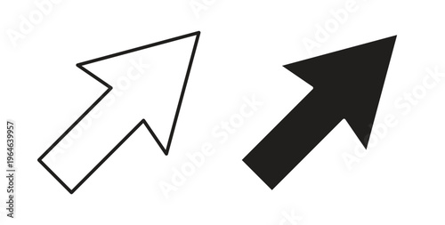 Cursor icons linear icon. Line with Editable stroke. monochrome icon