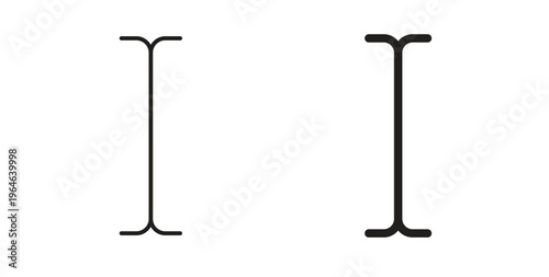 Cursor text icons linear icon. Line with Editable stroke. monochrome icon