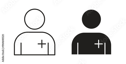 Doctor icons linear icon. Line with Editable stroke. monochrome icon