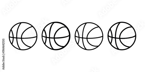 Basketball ball icon vector illustration. sport game symbol, team sport equipment, athletic gear, player accessory, active lifestyle
