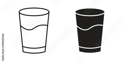 Glass icons linear icon. Line with Editable stroke. monochrome icon