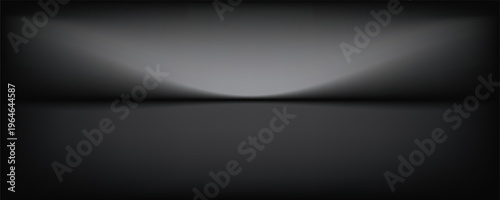 gray studio background. Abstract limbo podium studio room. Dark red gradient wall floor and spotlight scene. Showcase, promotion display. Vector stage mockup illustration