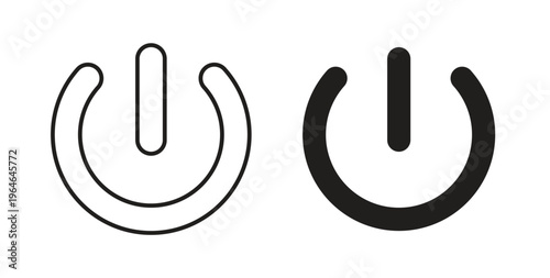 Power icons linear icon. Line with Editable stroke. monochrome icon
