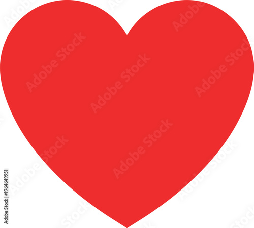 Bright solid red heart shape symbol on plain white background love Free Download Bright solid red heart shape symbol on plain white background love - GFXLoad