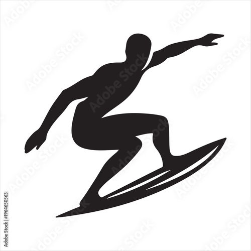 surfer vector silhouette clip art logo design concept illustration idea