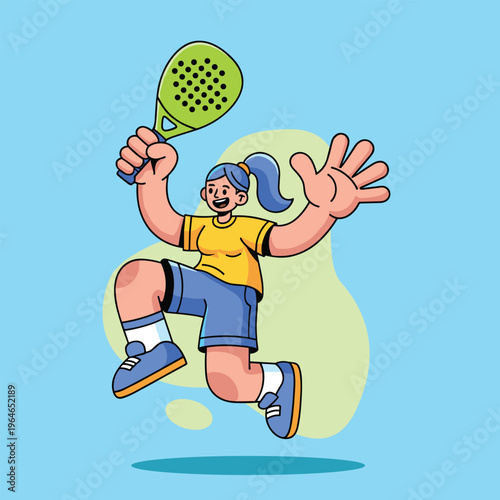 tennis player with racket