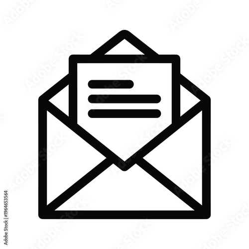 A classic envelope icon featuring three horizontal lines inside to symbolize a menu or options, often used in user interfaces
