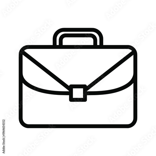 A sleek black briefcase with a simple yet elegant design, featuring a sturdy handle and a secure clasp, ideal for professional settings and daily commutes