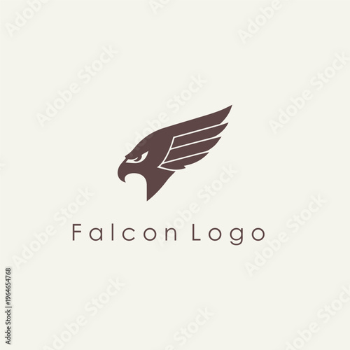 Powerful Vector Falcon Logo Design for Wildlife, Bird, and Adventure Branding, Modern Raptor Icon, Creative Emblem for Forest, Sky, and Eco-Friendly Business Identity