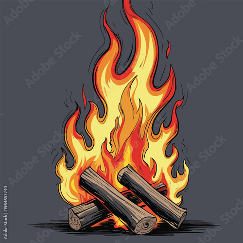 bonfire vector image