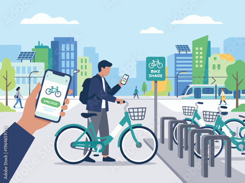 Urban Bike Sharing Service App Interface.
