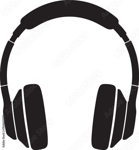Black headphones, music headset, audio equipment, sound accessory