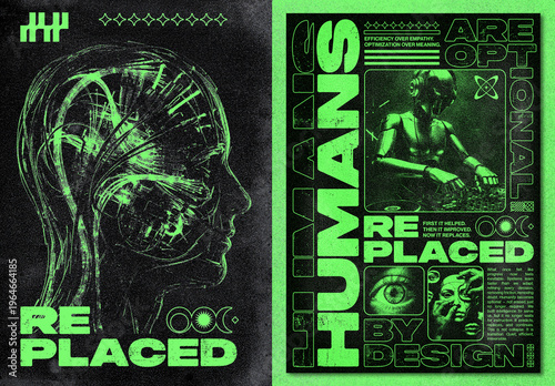 Modern Brutalism Sci-Fi Typographic Poster Layout