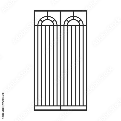 Door railing vector isolated on white background,
