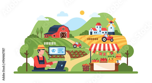 Smart Farming and Local Market: Farmer Managing Digital Sales and Sustainable Agriculture