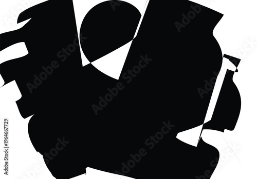 Abstract cyan brush strokes on yellow background, artistic texture for graphic design, brush stroke, hand painted