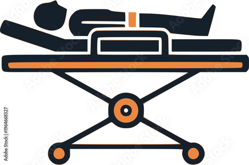 Emergency response icons: cpr, stretcher, ambulance, medical symbols, call 911
