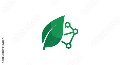 Green Leaf Network Connection Concept