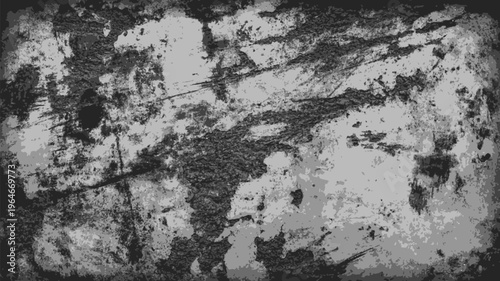 Abstract grayscale texture with dynamic brushstrokes and weathered mottled appearance