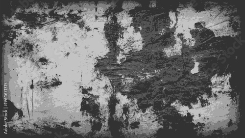 Abstract grayscale image featuring a blurred figure and textured background