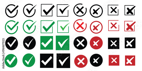 Art & Illustrat i Check mark icons. Check marks symbol, logo. Green checkmark Illustration. Vectoron