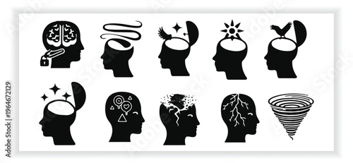 Psychology and Mental Health Concept Vector Collection Design