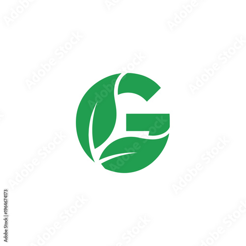 A green logo featuring the letter g with leaf elements