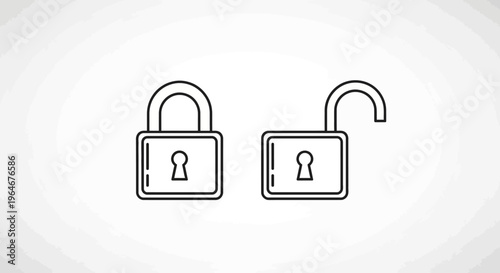Open and closed padlock icons.