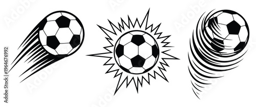 Soccer ball flying, dynamic motion sports concept, football in mid air, action scene with speed movement, isolated design for game, competition