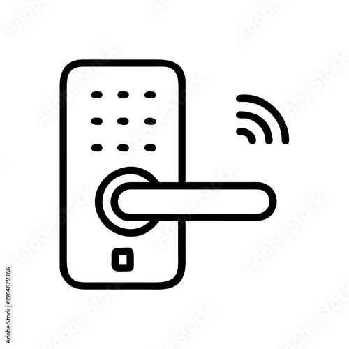 Smart door lock with handle and wireless connection technology  