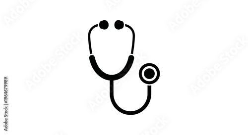 A medical stethoscope isolated on a clean white background representing healthcare and diagnostic equipment