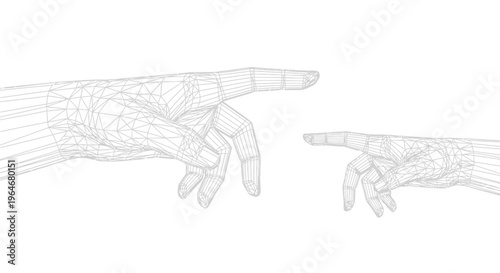 Human hand pointing finger bones.