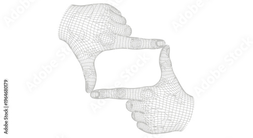 Wireframe 3D Glasses Model.