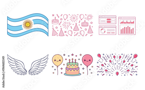Argentinian independence day celebration and flag argentina flag celebration party balloons