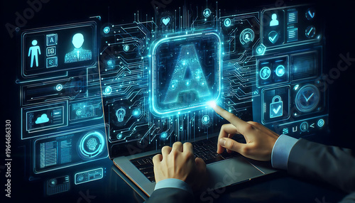 A high-tech background image for concepts like artificial intelligence, machine learning